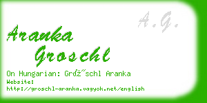 aranka groschl business card